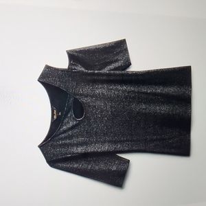 GOLDRAY Garima Asymmetric Cold Shoulder Top Black